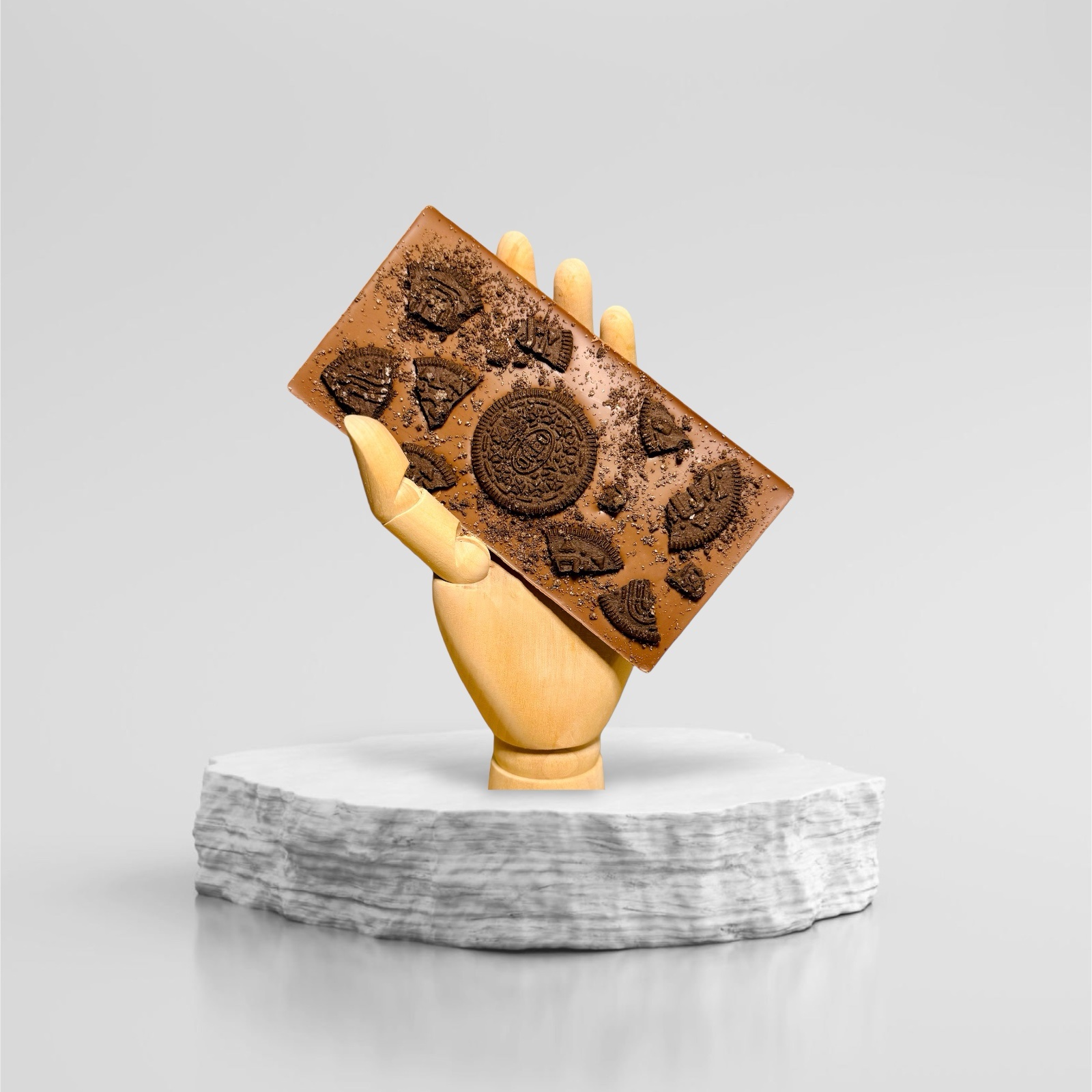 Milk Chocolate topped with Oreo Pieces