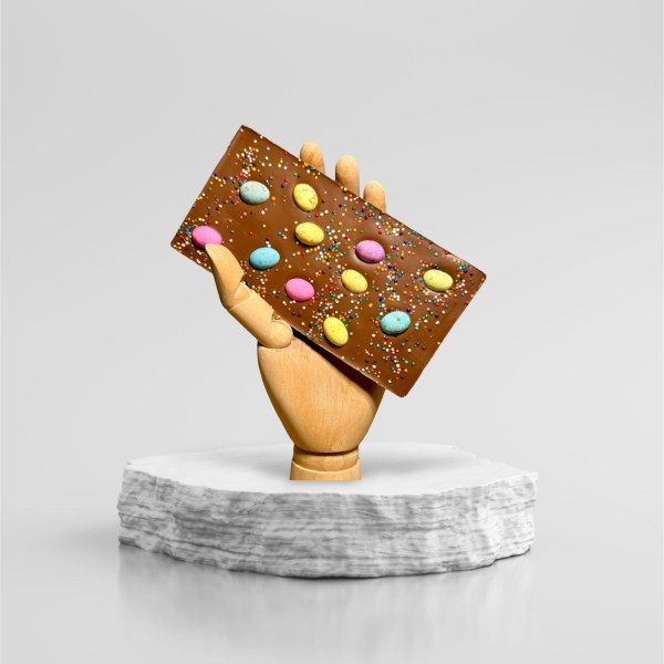 Milk Chocolate topped with Speckled Eggs