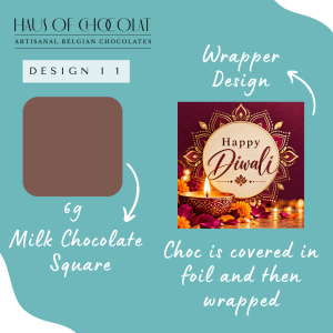 Diwali chocolate favours – mini Belgian chocolate squares